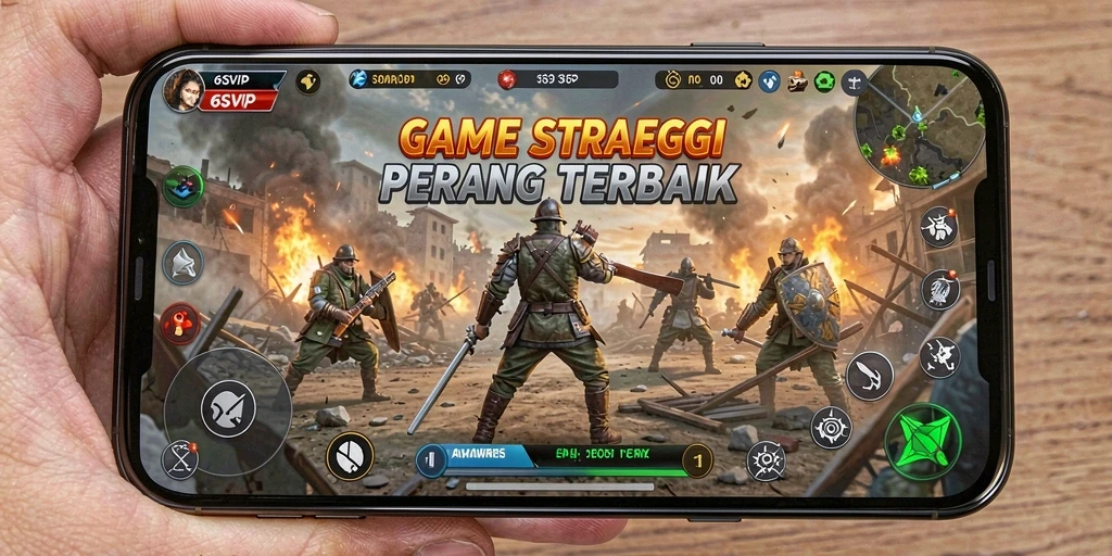 Screenshot gameplay 6SVIP yang menunjukkan aksi pertempuran strategi.