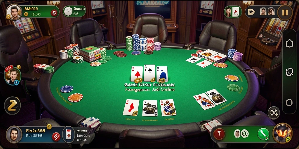 Tampilan screenshot AW8 menampilkan aksi permainan Poker yang mendebarkan.