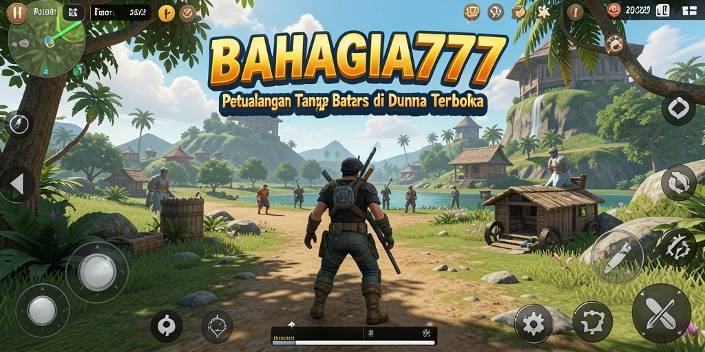 Tampilan gameplay <strong>BAHAGIA777</strong> yang menakjubkan dalam dunia terbuka.