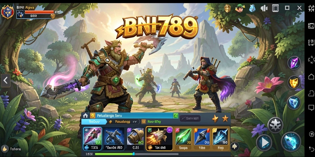 Screenshot gameplay BNI789 menampilkan aksi RPG seru dan grafis menawan.