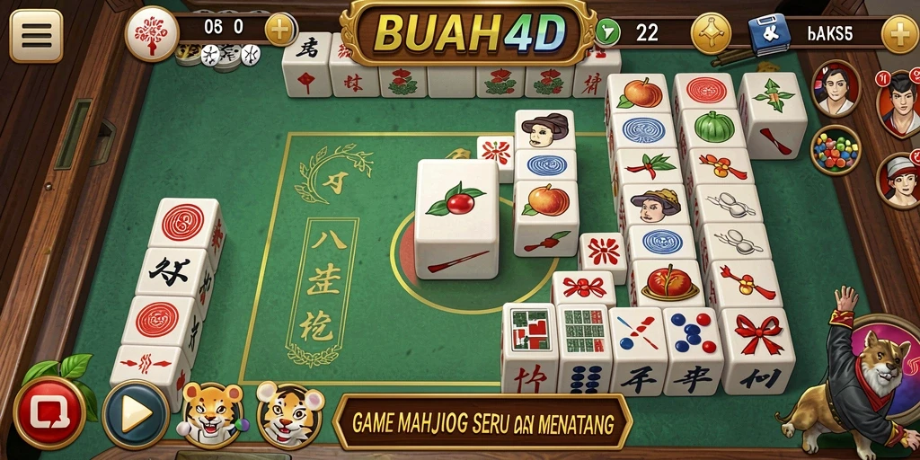 Tampilan gameplay Mahjong yang menarik dari BUAH4D.