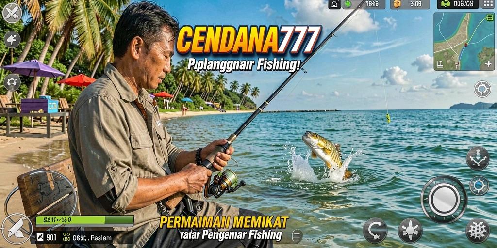 Gameplay CENDANA777 menunjukkan keseruan memancing yang mendebarkan.