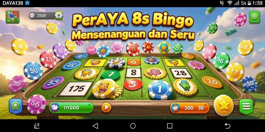 Tampilan gameplay Bingo yang seru dan interaktif di DAYA138.