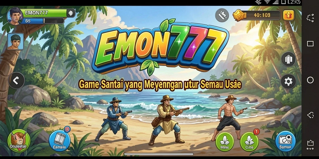 Tampilan gameplay menarik di <strong>EMON777</strong> dengan grafis cerah dan interaksi yang menyenangkan.