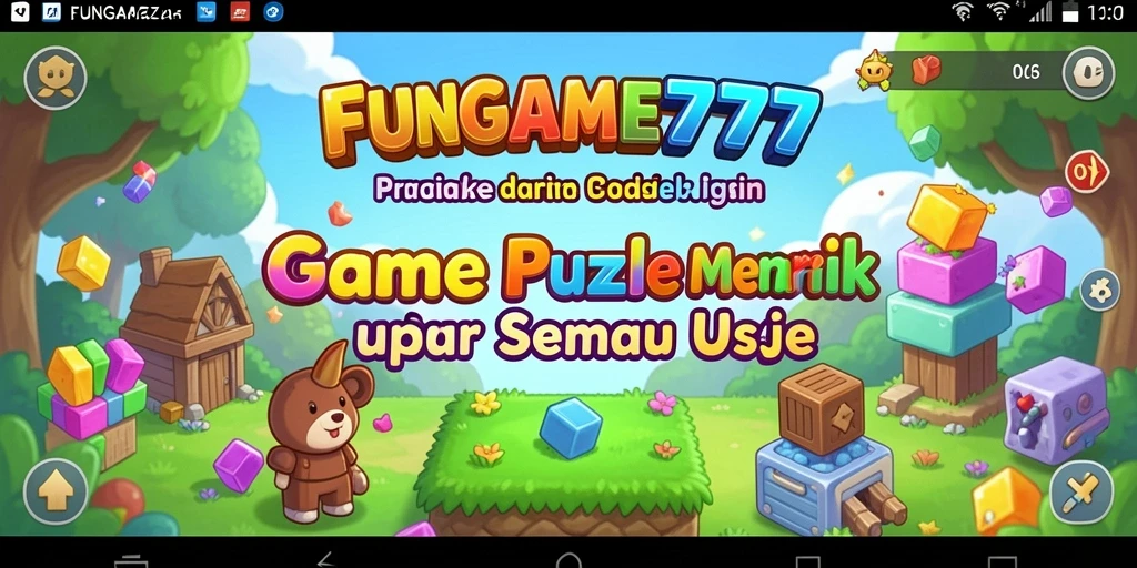 Screenshot gameplay FUNGAME777 yang menunjukkan teka-teki menantang.