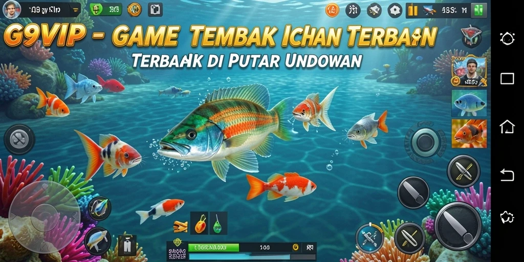 Gameplay seru G9VIP saat menangkap ikan.