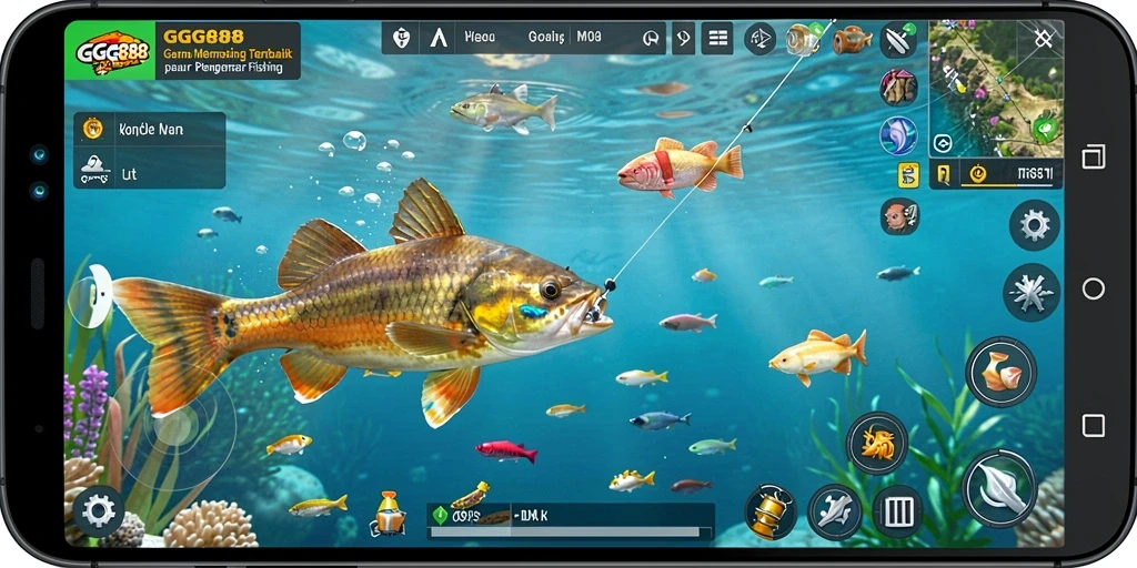 Screenshot GGG888 menampilkan gameplay memancing yang seru dan menarik.