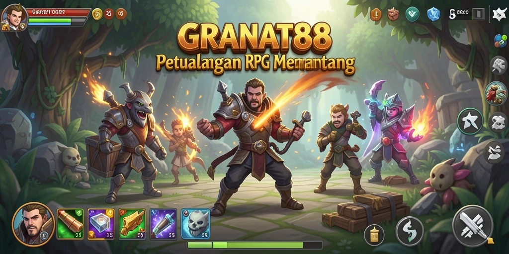 Tampilan menarik gameplay RPG dalam GRANAT88 yang penuh aksi.