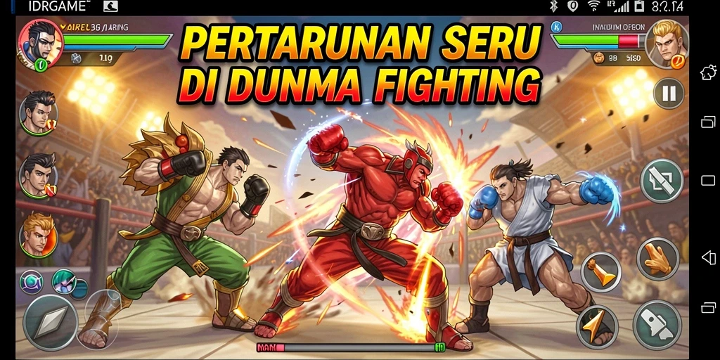Tangkapan layar IDRGAME menunjukkan aksi pertempuran yang intens dan menarik.