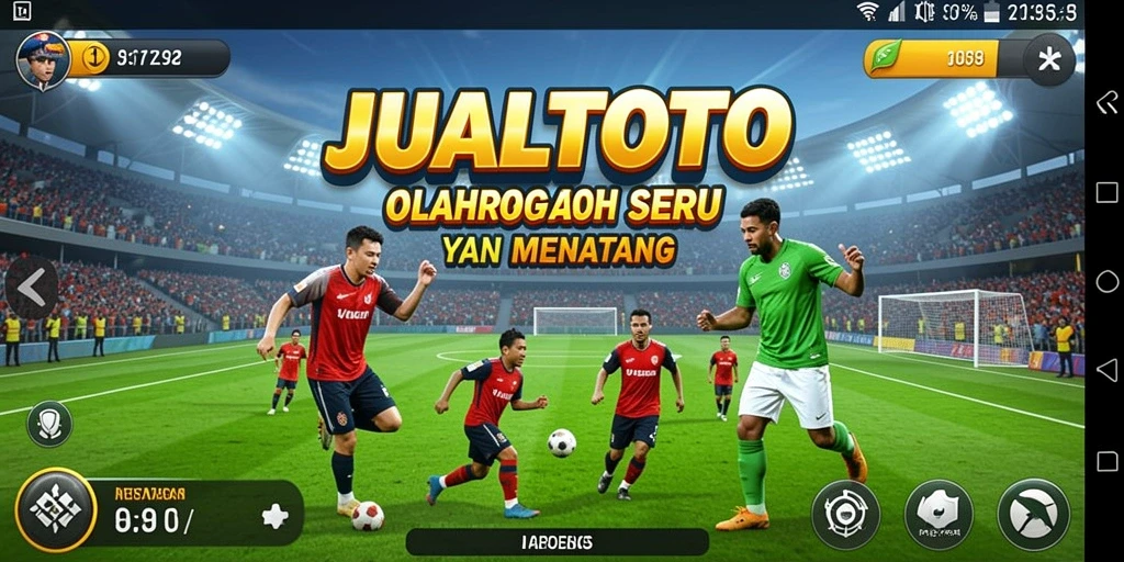 Screenshot menunjukkan aksi seru dalam permainan olahraga JUALTOTO.