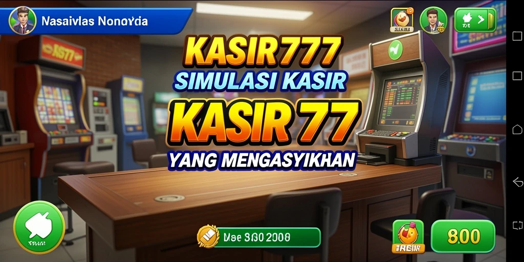 Screenshot dari gameplay KASIR777 yang menunjukkan suasana kasir yang dinamis.
