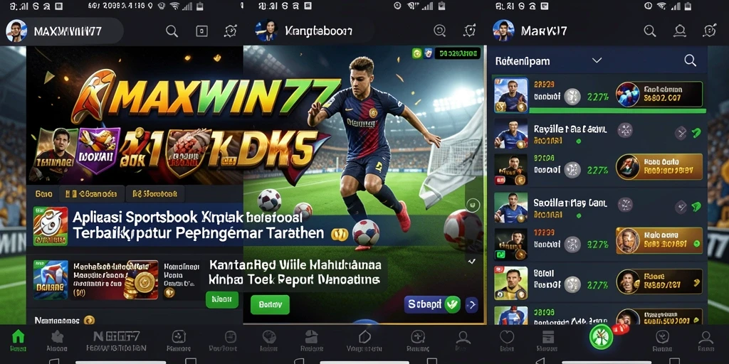 Tampilan gameplay taruhan olahraga di MAXWIN77 yang menarik.