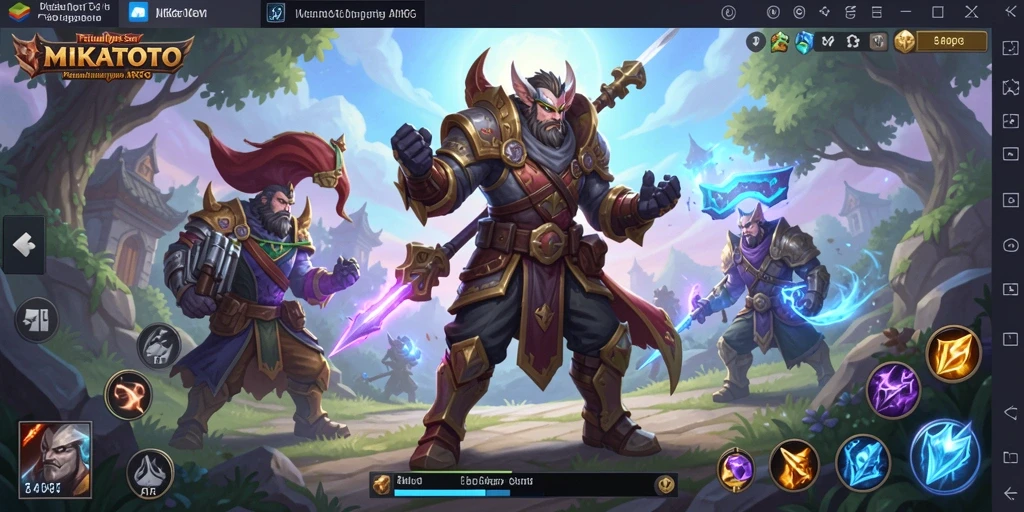 Tampilan gameplay menarik MIKATOTO dengan pertarungan seru.