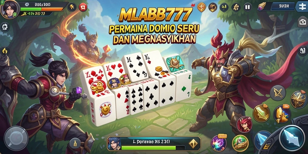 Tampilan gameplay seru dari MLBB777 saat bermain Domino.