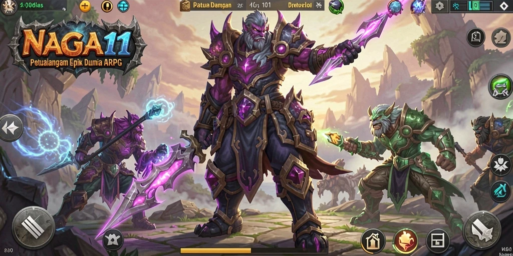 Tampilan gameplay seru NAGA11 dalam dunia ARPG yang menantang.