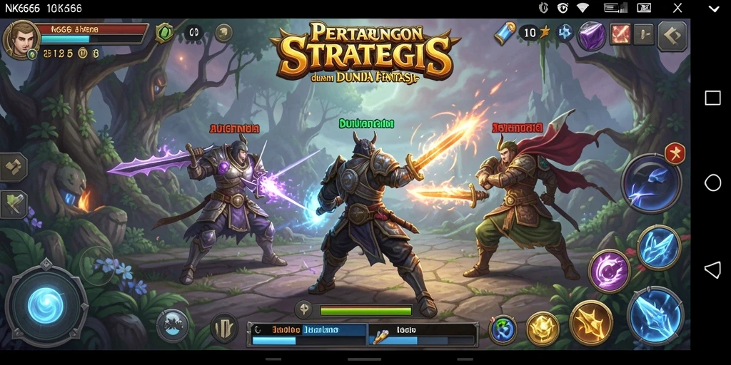 Gameplay NK666 menunjukkan pertarungan strategis yang mendebarkan.