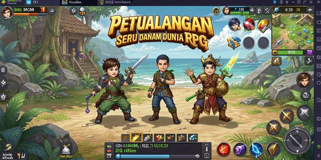 Gameplay menyenangkan dan seru dalam dunia RPG yang menakjubkan.