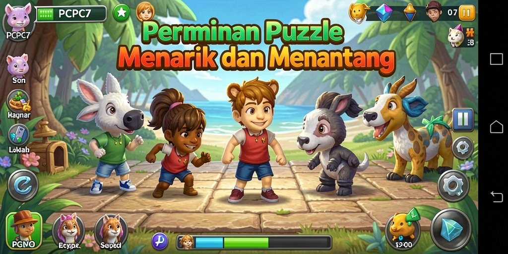 Tampilan gameplay PCPC7 yang menantang dan menarik.