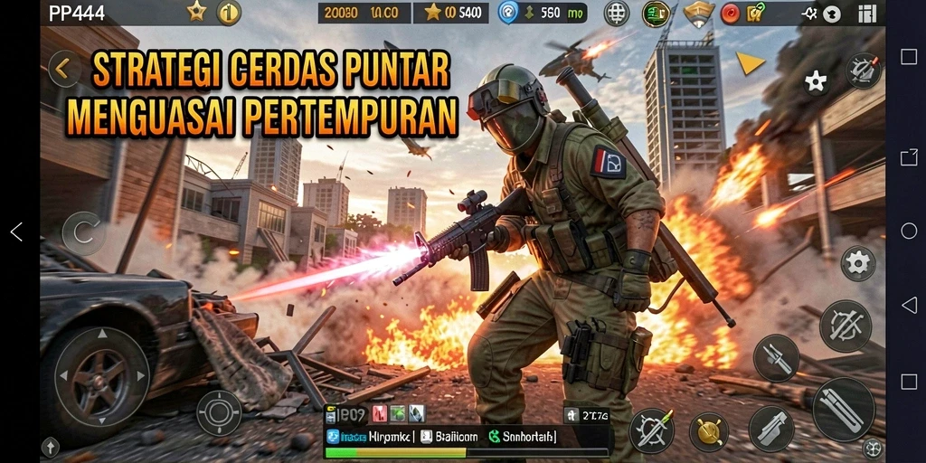 Tampilan gameplay PP444 yang penuh aksi dan strategi.
