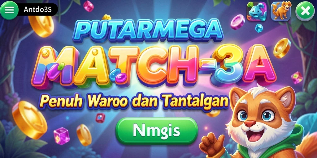 Tampilan gameplay PUTARMEGA yang seru dan penuh warna.