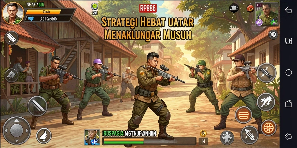 Tampilan permainan RP886 dengan strategi intens dan momen pertempuran.