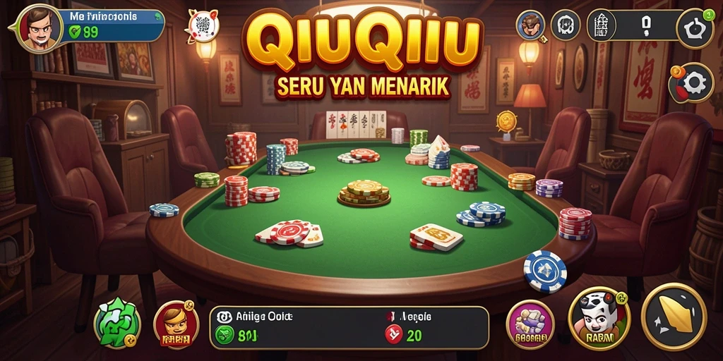 Tampilan gameplay QiuQiu yang mendebarkan dan penuh strategi.