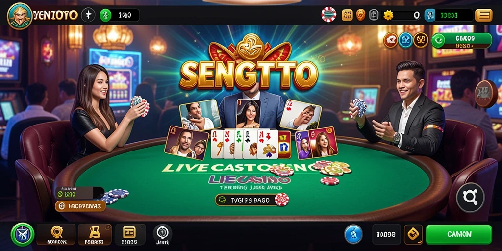 Tampilan gameplay Live Casino SENGTOTO yang menghibur dan interaktif.