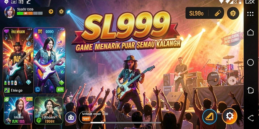 Tampilan gameplay SL999 yang penuh warna dan dinamis.