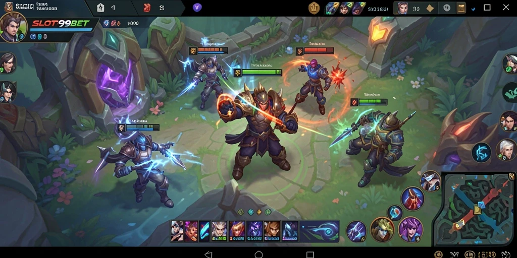 Gameplay seru dalam SLOT99BET dengan aksi MOBA yang mengesankan.