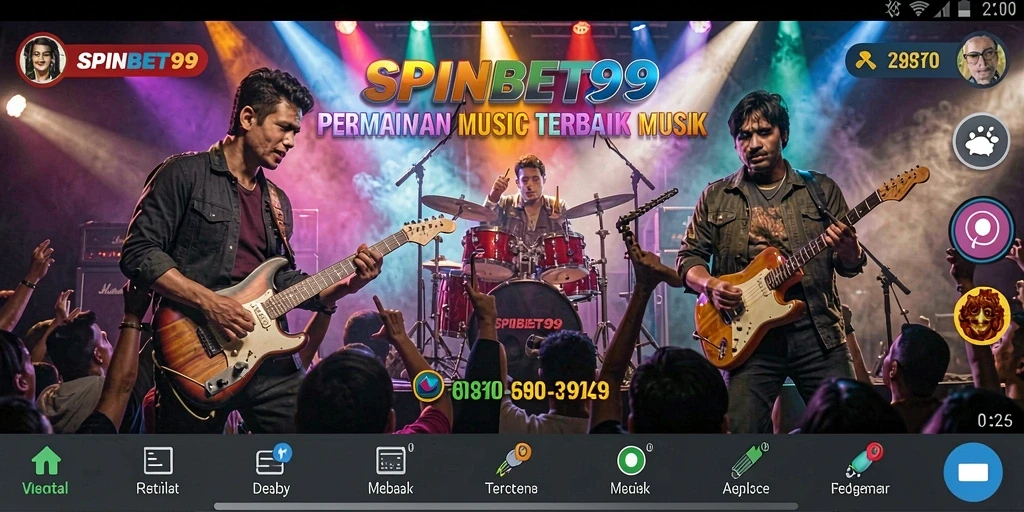 Screenshot SPINBET99 menampilkan gameplay musik yang penuh aksi.
