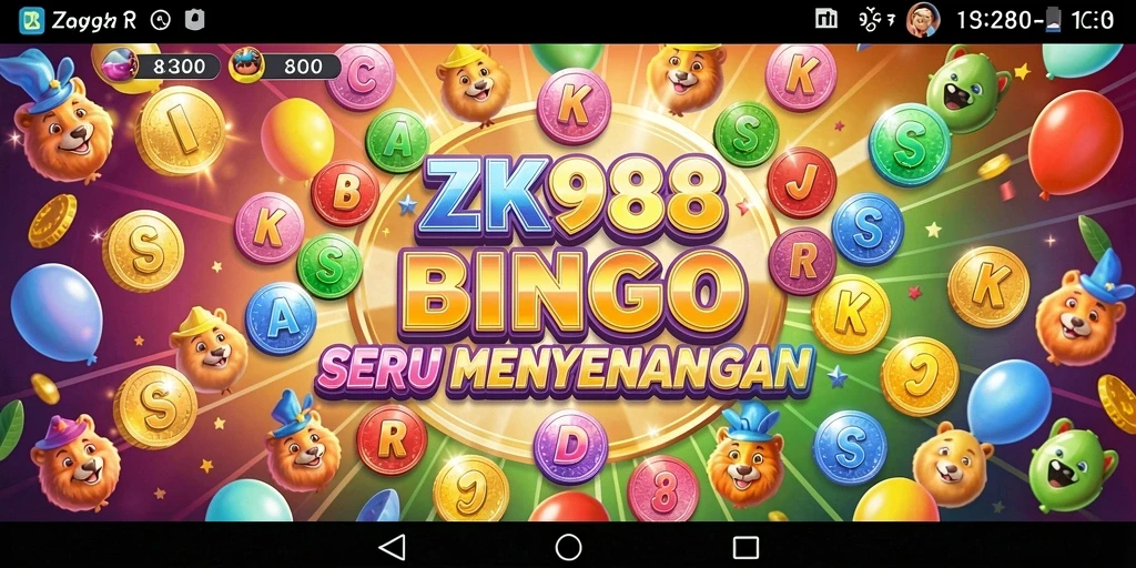 Tampilan Gameplay ZK988 yang menarik dan penuh warna dalam permainan Bingo.