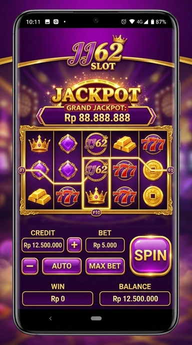 Tampilan aplikasi jj62 yang menarik dan informatif.